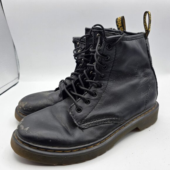 Dr. Martens Doc 1460 J Womens Size 5 Black Combat Boots Casual Party Walking - Picture 4 of 13